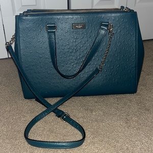 Green Kate Spade Purse with crossbody strap